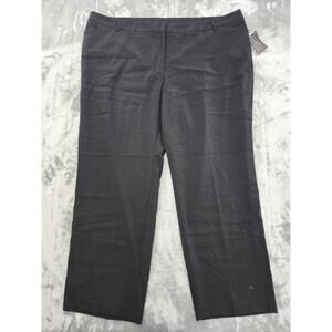 NEW Fashion Bug Moderately Curvy High Rise Straight Leg Pants Size 32WT Black